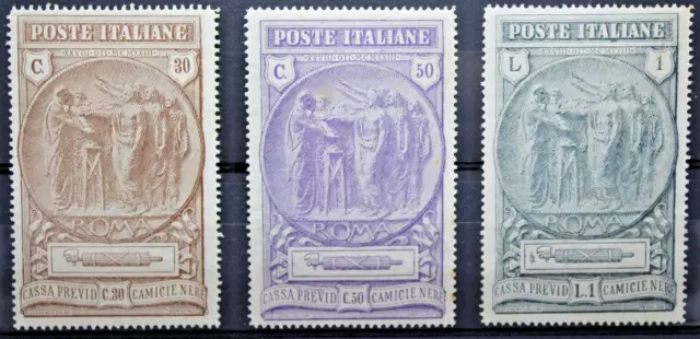 Italia Regno 1923 Camice Nere Serie Completa Linguellata Mh* Set (C.a2)