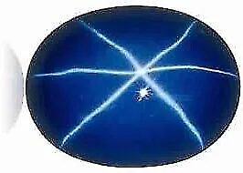 6 Rays Blue Star Sapphire 08.20 Cts Ring Size Oval Cabochon 10X14X05mm Loose Gem