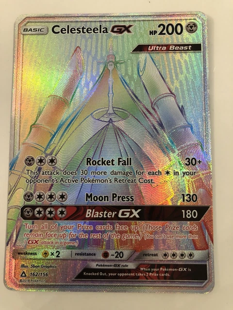 celesteela pokemon card GX 208/214 Unbroken Bonds NM Ultra Rare Full Art guaranteed authentic card. Celesteela-GX 228/214 - Unbroken Bonds