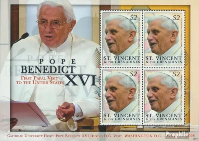 Briefmarken St. Vincent 2008 Mi 6464 Kleinbogen postfrisch Religion