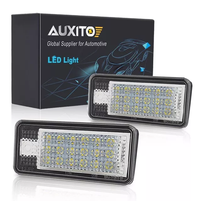 2x LED License Number Plate Light Canbus For Audi A3 A4 A6 A8 Q7 B6 B7 S4 RS4 C6