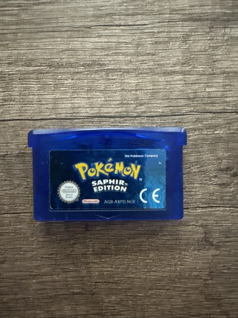 Pokémon Saphir GBA Game Boy Advance 100% Original ITA Pile Neuve - Très Bon