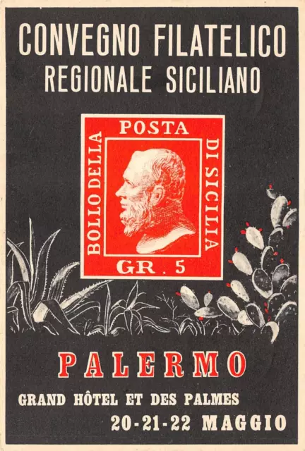 17-83B) Palermo Convegno Filatelico Regionale Siciliano Giro Aereo Interno