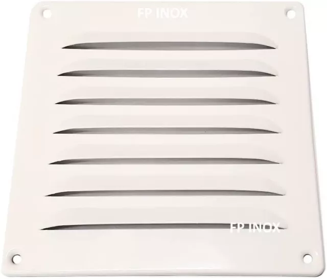 Grille Carrée Aluminium Couleur en BLANC 160mm x 160mm Aération Ventilation air