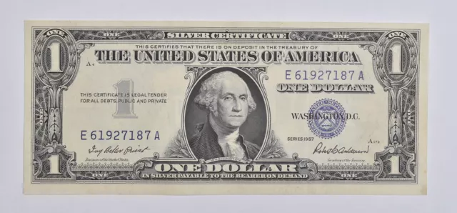 Crisp - 1957 United States Dollar Currency $1 Silver Certificate *963
