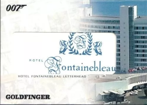 ⚡⚡ Rare James Bond Goldfinger Hotel Fountainebleau Real Movie Prop Card  👍