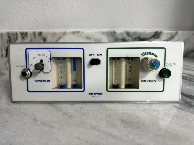 Porter MXR-1 Dental Nitrous & Oxygen Flowmeter