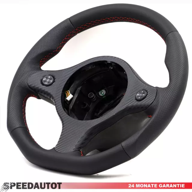 Échange Mise au Point Aplati Noir Volant en Cuir pour Alfa Romeo 159 Couverture