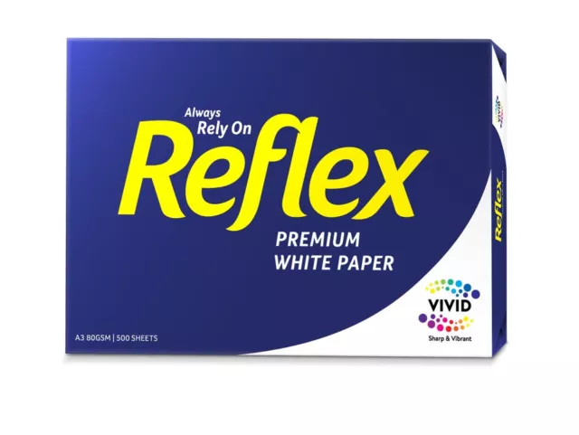 Reflex A3 Ultra White Premium Copy Paper 80 GSM 500 Pages Sheets 1 Ream