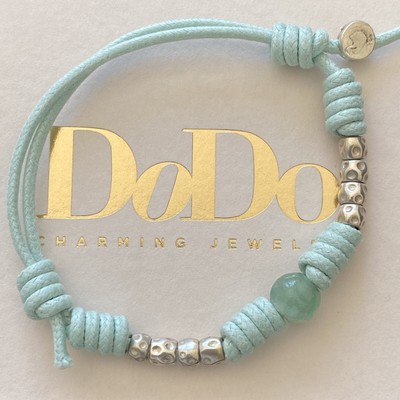 Pomellato Dodo Pomellato Bracciale Unisex Avventurina Granelli Argento 100% Originale 