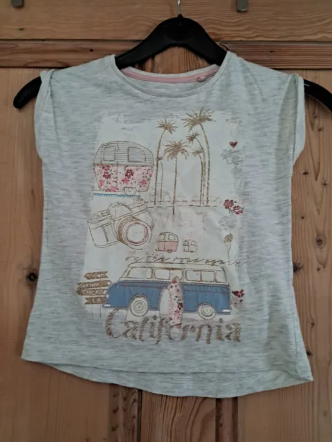 T-shirt bambina TU grigio marle stampa camper californiana età 3 anni