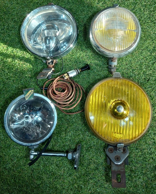 VINTAGE CLASSIC CAR Fog Spotlights Lucas Ranger Eversure Marchal Wipac