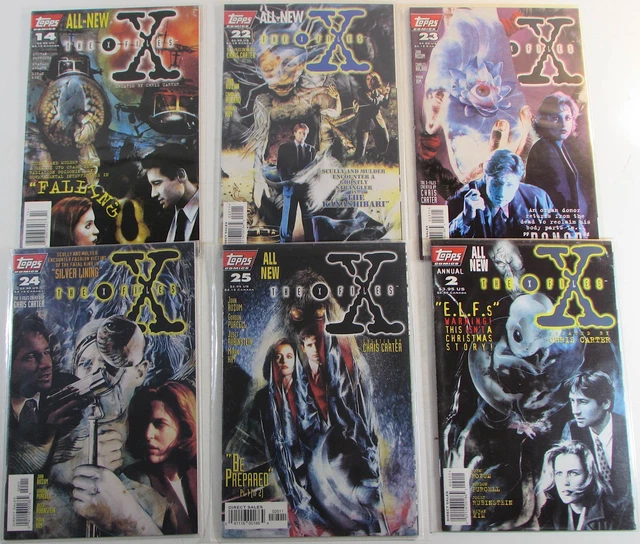 The X-Files Lot of 6 #14,22,23,24,25,Annual 2 Topps (1996) Comic Books