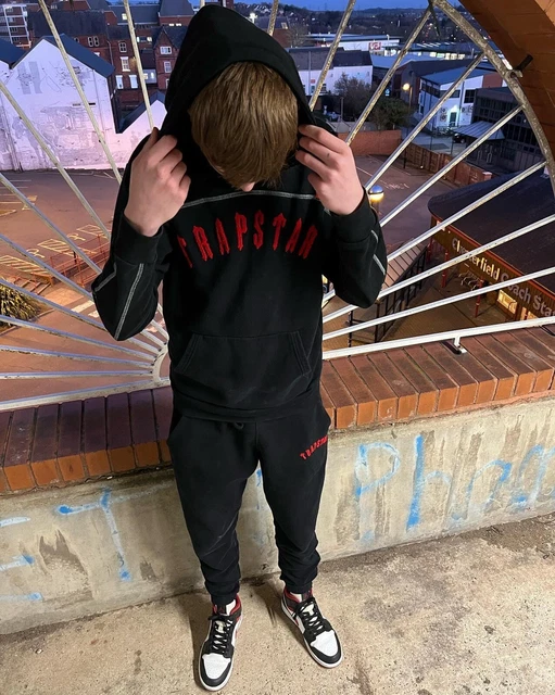 Trapstar Irongate Arch Chenille Hoodie Tracksuit Infrared