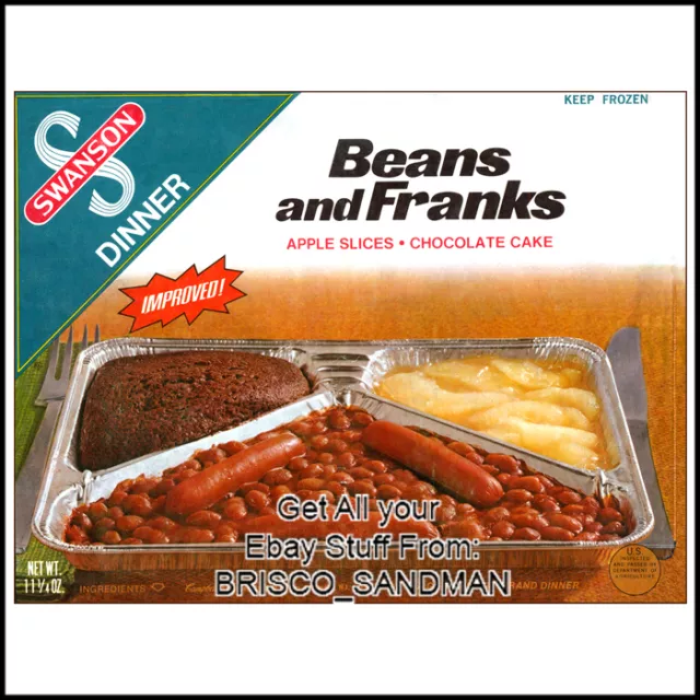 Fridge Fun Refrigerator Magnet SWANSON TV DINNER: BEANS & FRANKS Retro Food