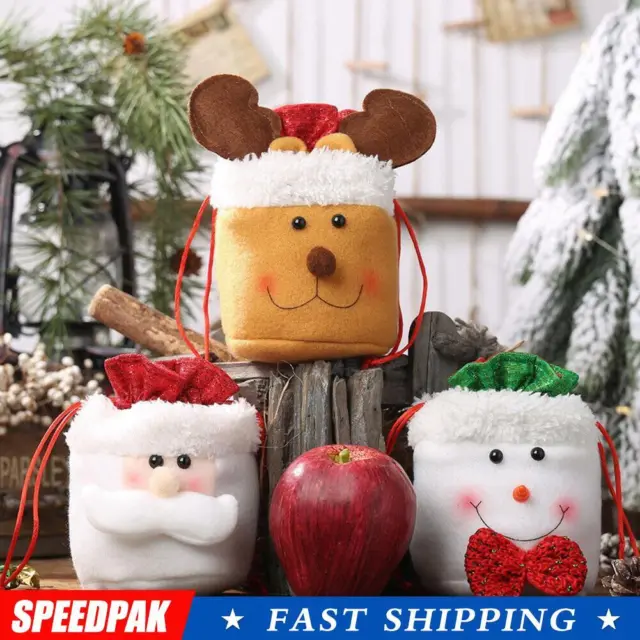 Weihnachtssüßigkeitentasche Schneemann Weihnachtsmann Elch Bär Puppen Geschenke Dekor Taschen 2022 S3T8