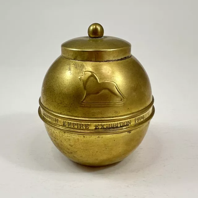 Brass Lipton Tea Caddy 1924 British Empire Exposition