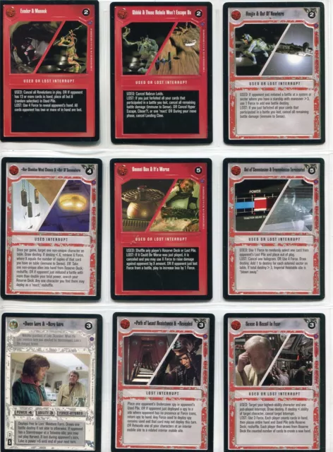 Star Wars CCG Reflections II Complete  26 Card Combo Set 3