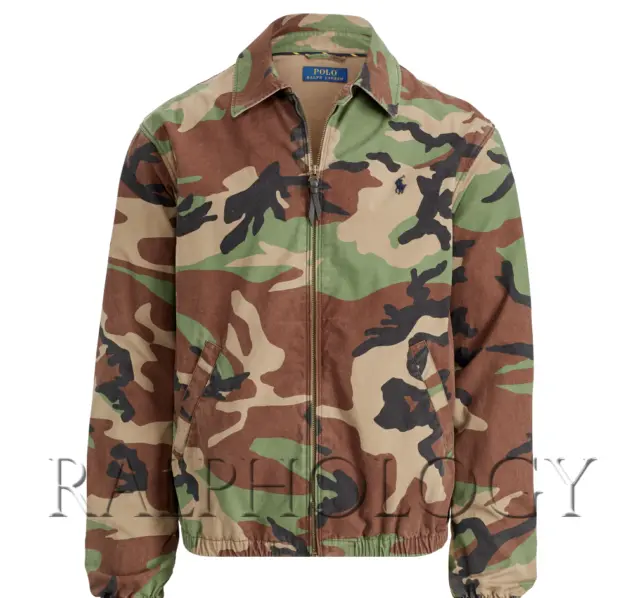 Polo Ralph Lauren Bayport Pony Logo Surplus Camo Camouflage Windbreaker Jacket