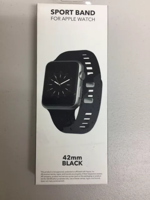 Genuine Apple Watch 42mm Sports Band-! Open Box ! BLACK