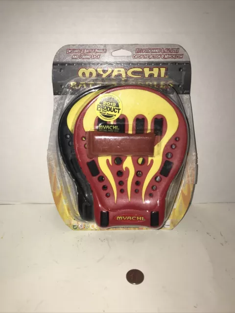 MYACHI Battle Paddles & MYACHI Hand Sack. Newcolor red w yellow & black w yellow