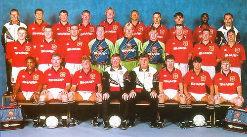 Man Utd Football Team Photo>1995-96 Season