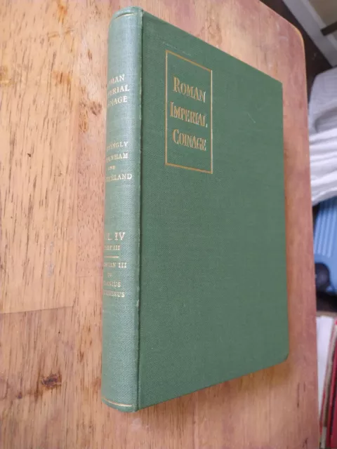 ROMAN IMPERIAL COINAGE VOL 4.3 GORDIAN-URANIUS Mattingly Sydenham 1949 SPINK