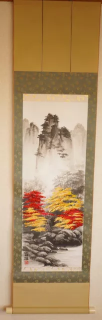 Rollbild Original Traditionelles Kakejiku aus Japan Herbstlandschaft 1220B6G 2