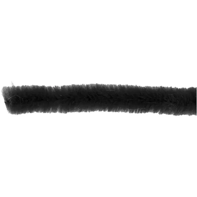CREATIV 100263 Pipe Cleaners, thickness 6 mm, L: 30 cm, black, 50pcs