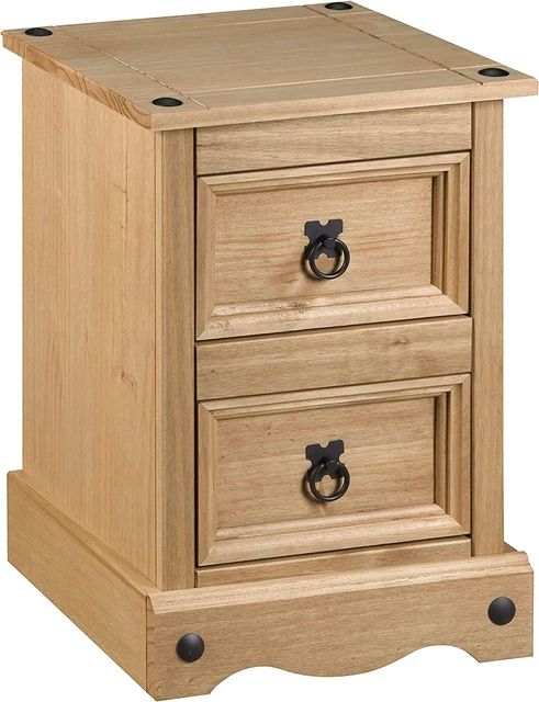 Mews Corona Tavolino da letto, Pino Cerato, L 36Cm (D) 32Cm (H) 53Cm