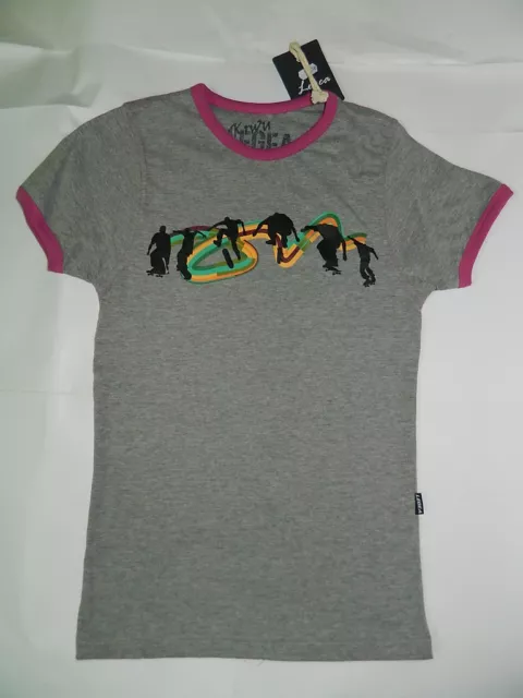 MAGLIA t-shirt LEGEA grigia/fuxia 100% cotone uomo Taglia XS VC63