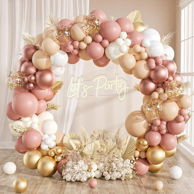 Supporto Per Arco Di Palloncini Regolabile 2,5 M – Struttura Riutilizzabile In PVC Per Matrimoni, Lauree E Compleanni, Colore Oro