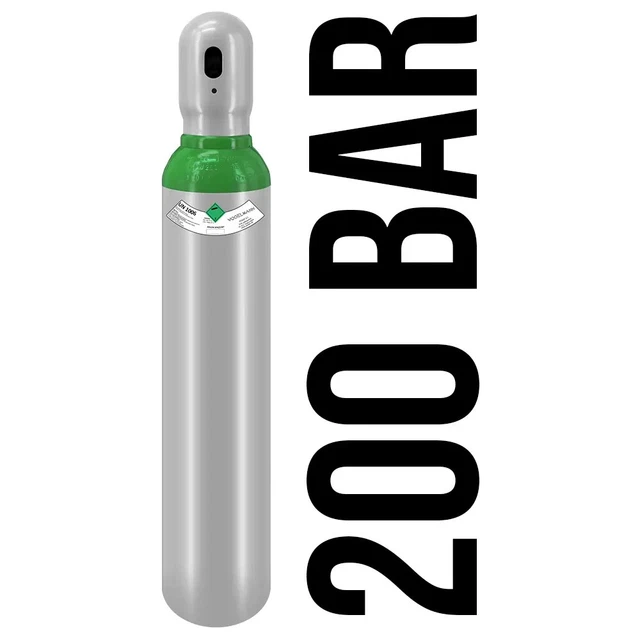 10-Liter Argon 4.8 Gasflasche (99,998%) - 200 Bar, Für WIG/MIG-Schweißen, Wiederbefüllbar