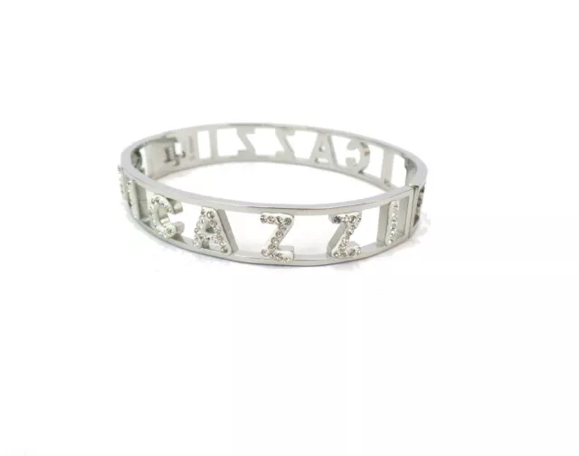 Bracciale Sticazzi Acciaio Inox Rigido da Donna con Scritta Zirconi Braccialetto 2