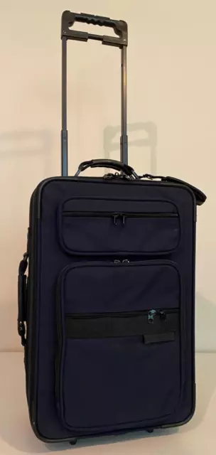 Briggs and Riley Baseline 21” 2-Wheel Expandable Carry-On Suitcase Luggage Navy