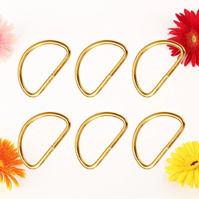 100 PIEZAS Collares para Perro Anillos de Acero Inoxidable Hebilla Semicírculo