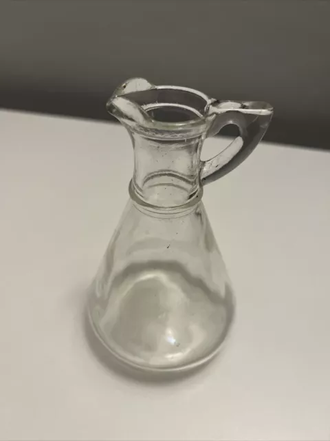 Vintage Hazel Atlas Clear Glass Oil & Vinegar Cruet Made In The USA