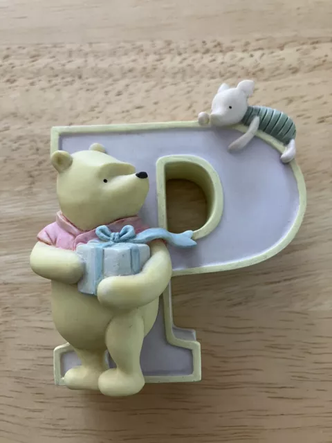 Disney Classic Winnie the Pooh Piglet Ceramic Alphabet Letter "P” Michel & Co.