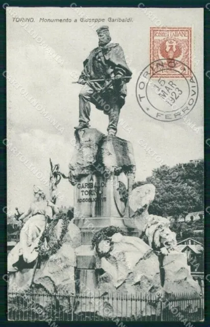 Torino Città Monumento Giuseppe Garibaldi cartolina MZ9221