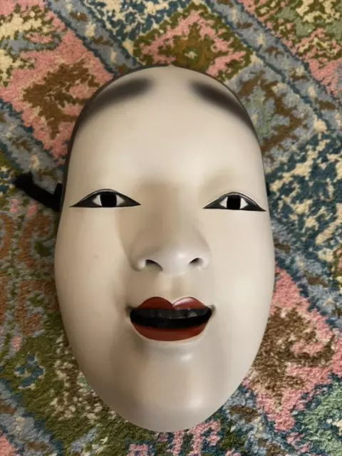 Snow Facet Noh Mask Kongo Iwao Pottery from Japan