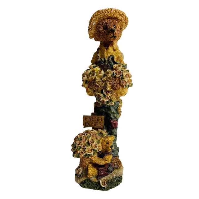 1995 Christhomas Corp Bear Roses FA-137 Figurine