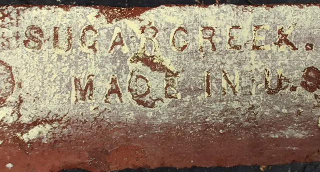 OLD VTG antique Brick reclaimed Stamped Sugarcreek Made in Ohio on side