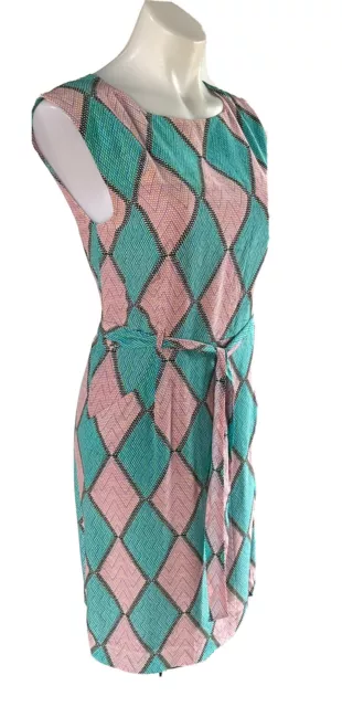 GORMAN KATE KOSEK Sleeveless Silk Diamond Shift Dress Size 10 27.50 PicClick AU