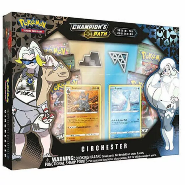 Pokemon Cards - CHAMPION'S PATH SPECIAL PIN PACK COLLECTION Circhester & 2 Pins