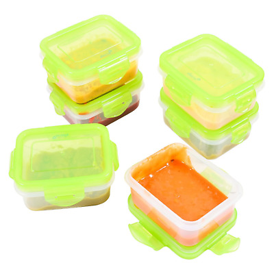 Baby Food 6 oz BPA Free Airtight Containers 6PK Set - Freezer & Microwave Safe