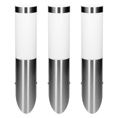 Betula Acciaio Inox Torcia da Muro IN Argento IP44 Moderno E27 Betula Esterni Casa 