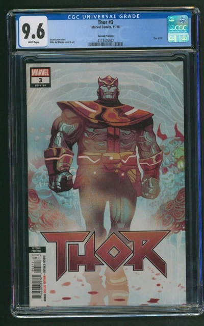 Thor #3 (2018 #708) 2nd Print Del Mundo Variant CGC 9.6