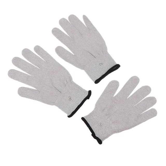 1Pair Conductive Silver Fiber  Electrode Gloves Pads Electrotherapy Massage ZH1