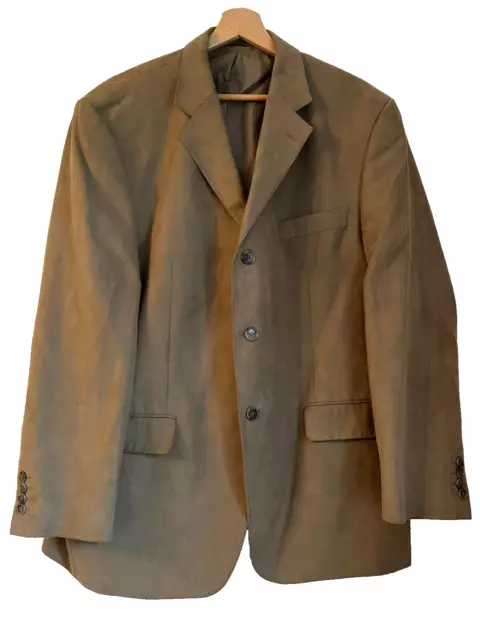 Marks & Spencer Mens Beige Moleskin Blazer Jacket 44R