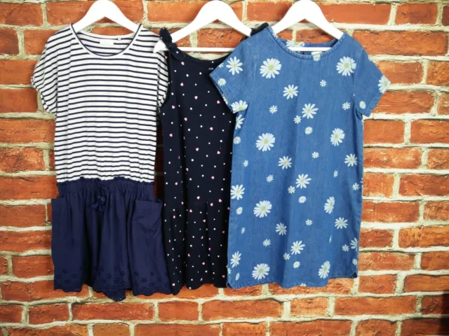 Girls Bundle Aged 8-9 Years H&M Next Summer Dresses Playsuit Hearts Denim 134Cm